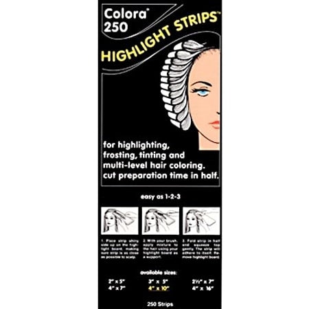 Colora Highlight Strips, Long 4 x 10", 250 Strips
