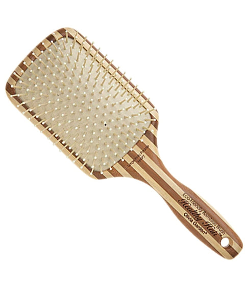 Olivia Garden Healthy Hair Bamboo Brush - Professional Paddle Brush - Ionic
