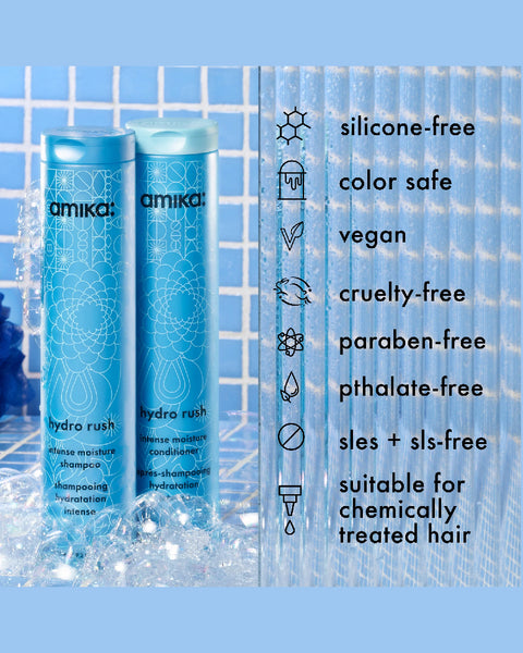 Amika Hydro Rush Intense Moisture Shampoo 9.2 oz