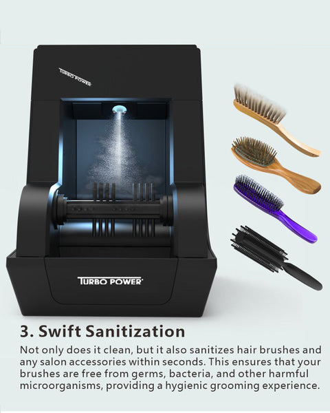 Turbo Power Automatic Hair Brush and Clipper Cleaner TPCL1