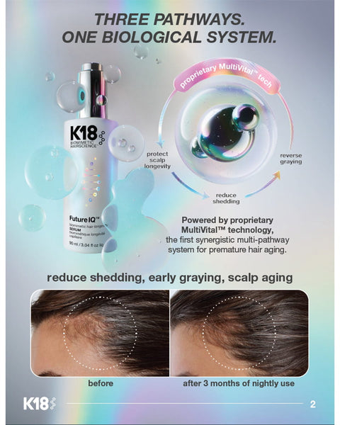 K18 Biomimetic Hairscience FutureIQ Longevity Serum 3.04 oz