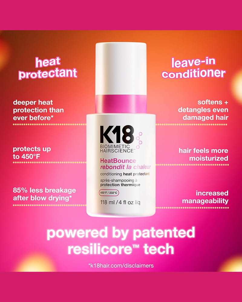 K18 Biomimetic Hairscience HeatBounce Conditioning Heat Protectant 4 oz