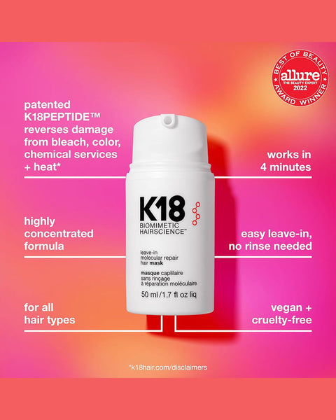 K18 Biomimetic Hairscience Leave-In Molecular Repair Mask 1.7 oz