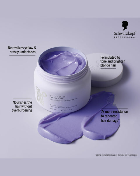Schwarzkopf BlondMe Bond Repair Purple Mask