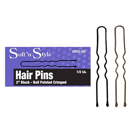 Burmax Soft N' Style 2" Hair Pin - Half Pound - Black