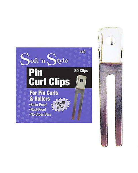 Burmax Soft N' Style Pin Curl Clips 80/bx